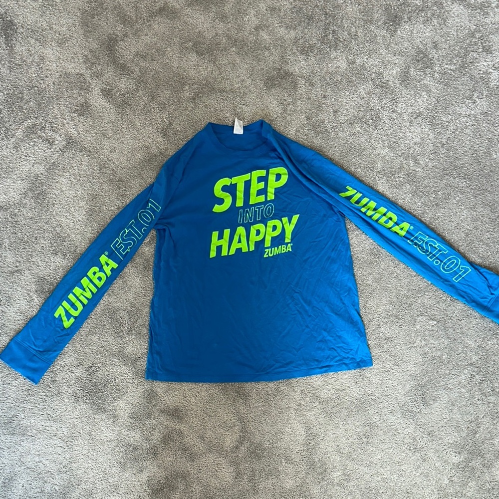 Zumba Unisex Blue Long Sleeve Top